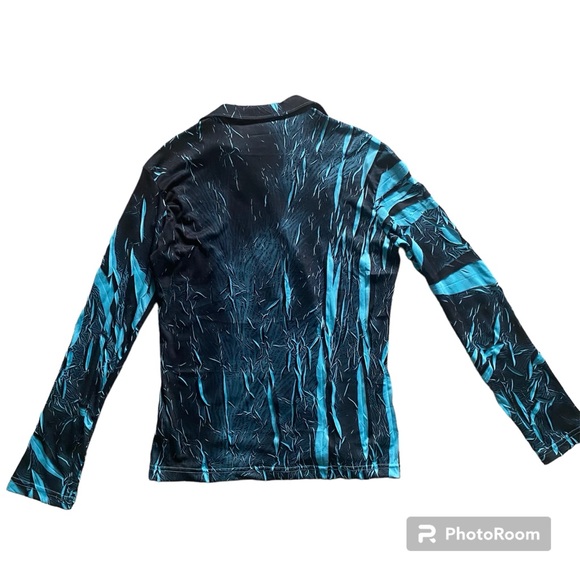 Mens Button Down Retro Shirt Size M Long Sleeve - Picture 2 of 7